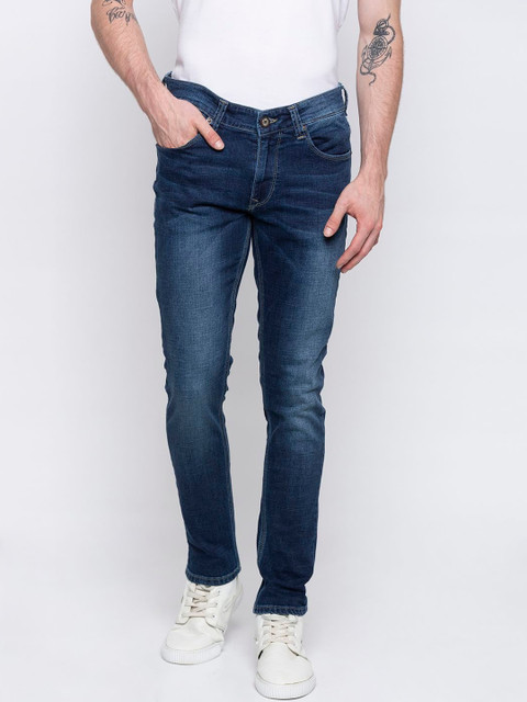 

SPYKAR Men Navy Blue Slim Fit Mid-Rise Clean Look Jeans