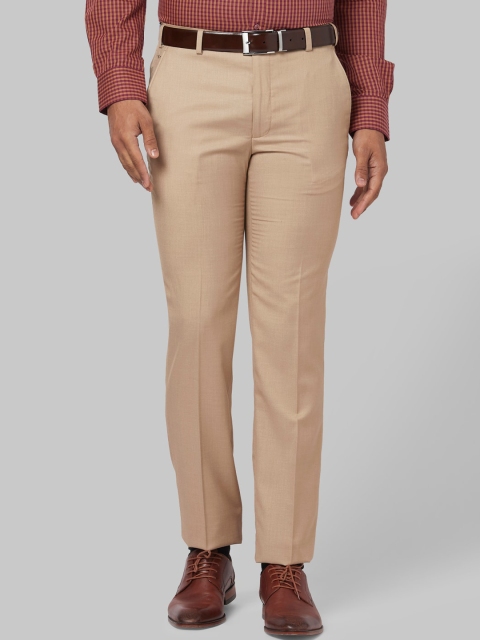 

Park Avenue Men Beige Skinny Fit Solid Formal Trousers