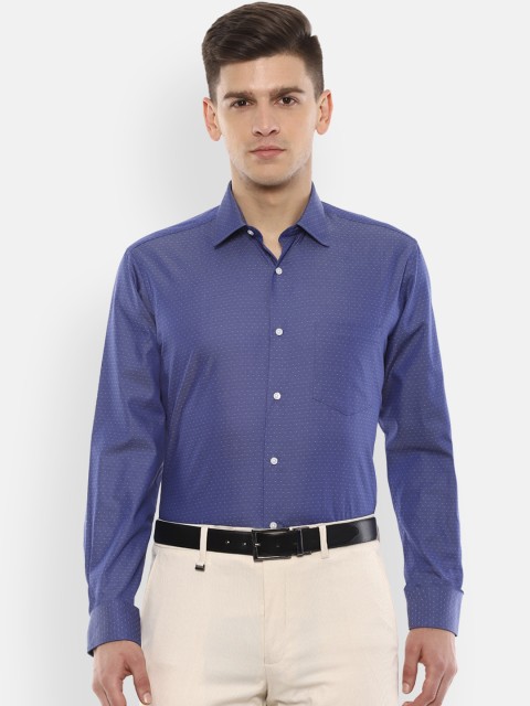 

Van Heusen Men Blue Slim Fit Printed Formal Shirt