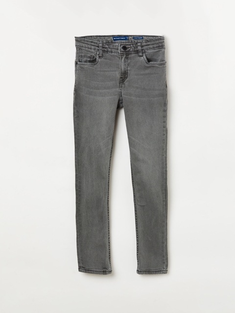

Fame Forever by Lifestyle Boys Charcoal Skinny Fit Mid-Rise Low Distress Jeans