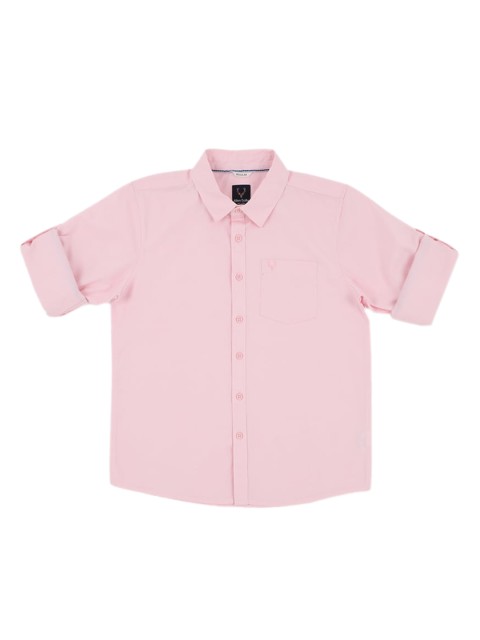 

Allen Solly Junior Boys Pink Regular Fit Solid Casual Shirt