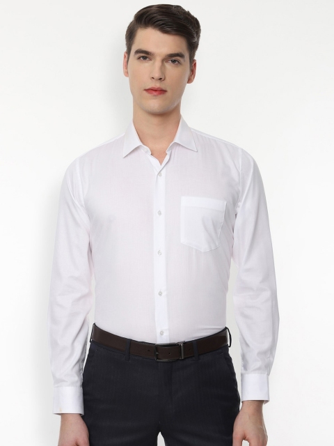 

Van Heusen Men White Slim Fit Self Design Formal Shirt