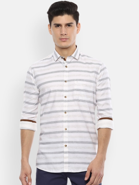 

Van Heusen Sport Men White & Black Slim Fit Striped Casual Shirt