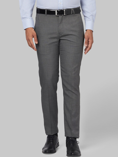 

Park Avenue Men Grey Regular Fit Solid Formal Trousers