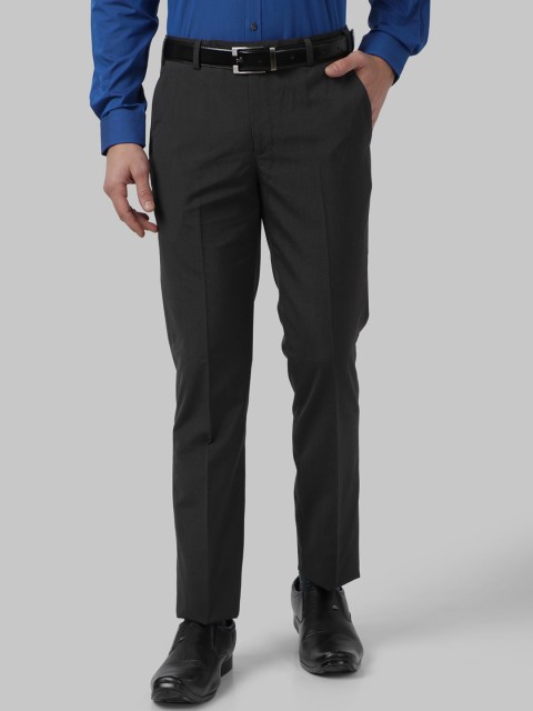 

Park Avenue Men Grey Skinny Fit Solid Formal Trousers