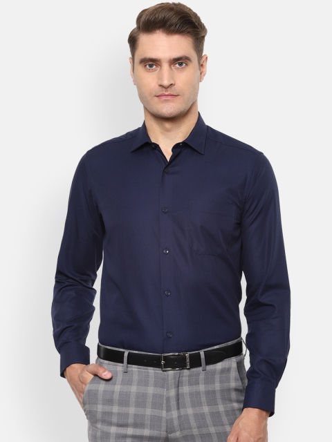 

Louis Philippe Men Navy Blue Slim Fit Self Design Formal Shirt
