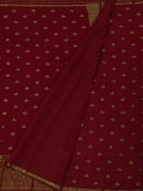 

Pothys Red Printed Poly Georgette Saree
