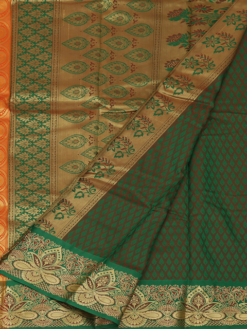 

Pothys Orange & Green Art Silk Woven Design Saree
