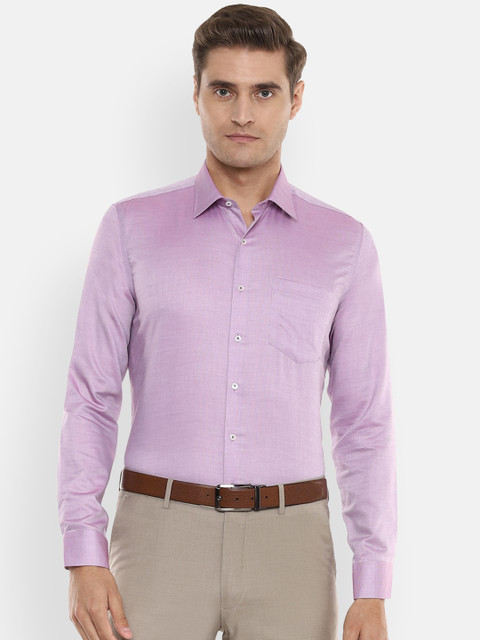

Van Heusen Men Purple Slim Fit Self Design Formal Shirt
