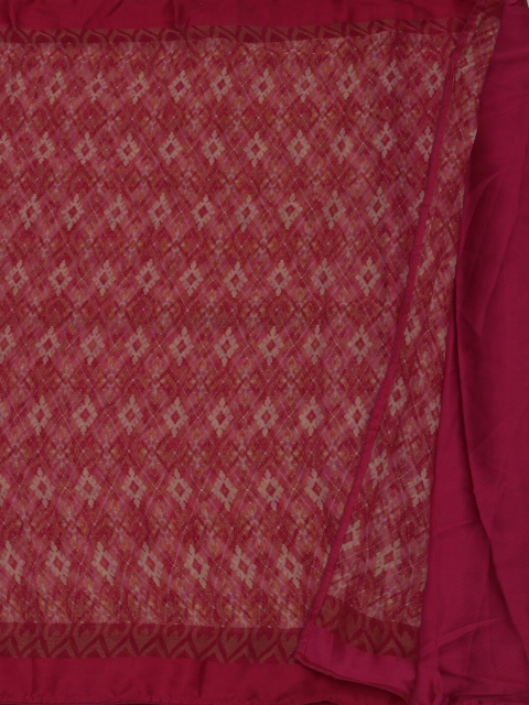 

Pothys Magenta Printed Poly Georgette Saree