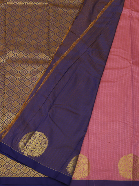 

Pothys Pink & Blue Art Silk Woven Design Saree