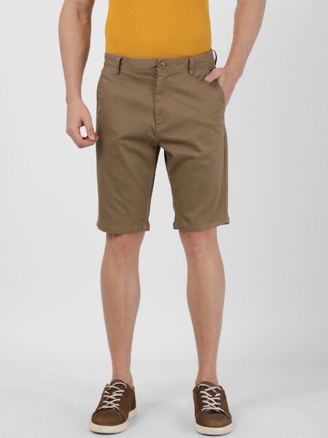 

t-base Men Khaki Solid Slim Fit Regular Shorts