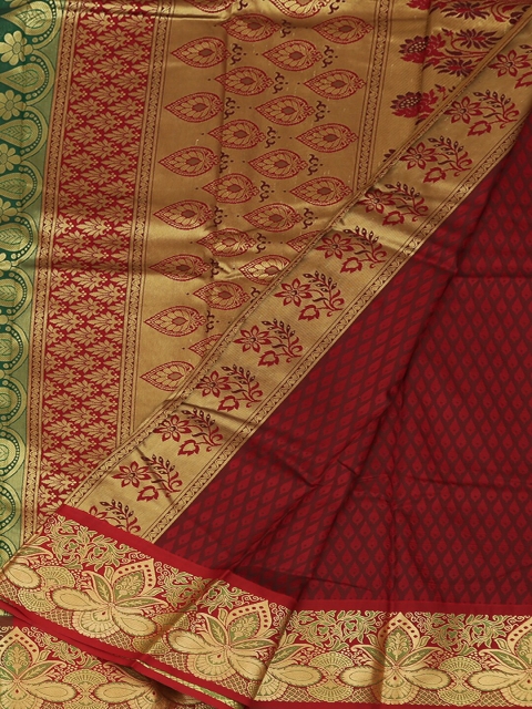 

Pothys Green & Red Art Silk Woven Design Saree