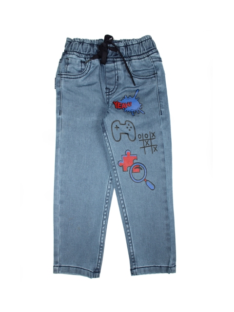 

KiddoPanti Boys Blue Regular Fit Mid-Rise Clean Look Jeans