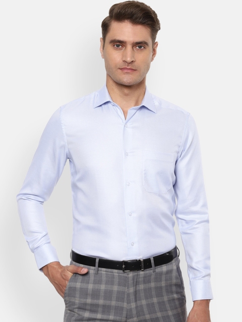 

Louis Philippe Men Blue Regular Fit Self Design Formal Shirt