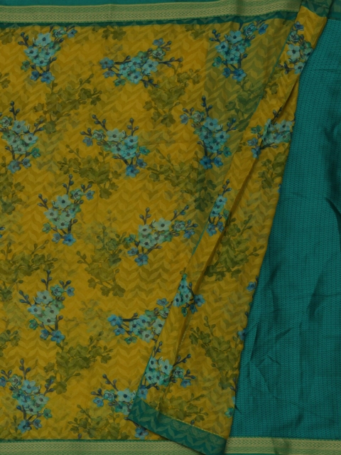 

Pothys Green & Yellow Poly Georgette Printed Saree