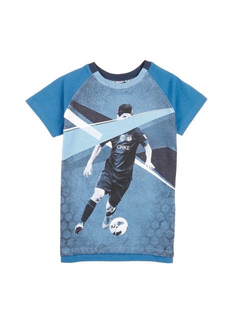 

Cherokee Boys Blue Printed Round Neck T-shirt
