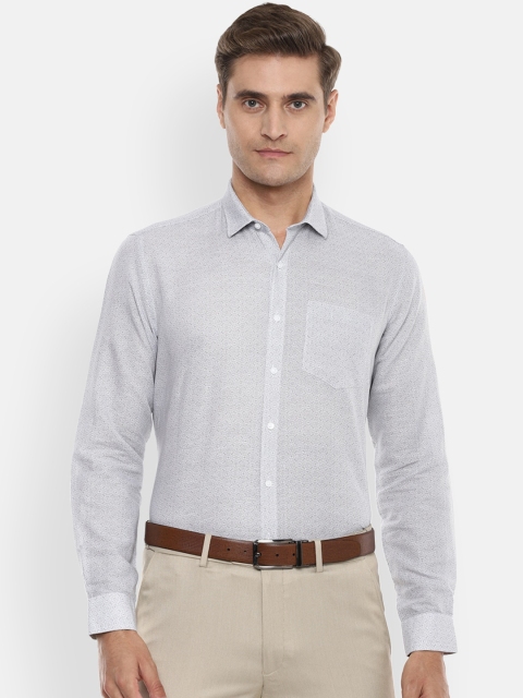 

Van Heusen Men Grey Slim Fit Printed Formal Shirt