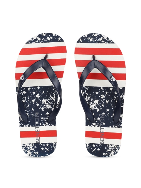 

United Colors of Benetton Men Multicoloured Printed Thong Flip-Flops, Multi