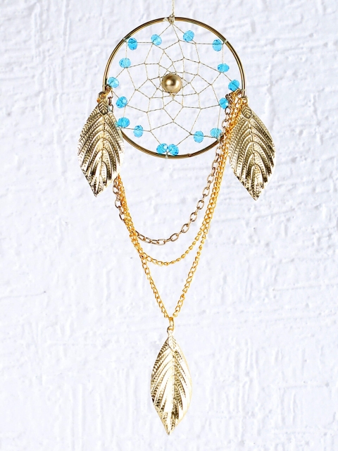 

Rooh Gold-Coloured Handmade Vegan Blue Dream Catcher