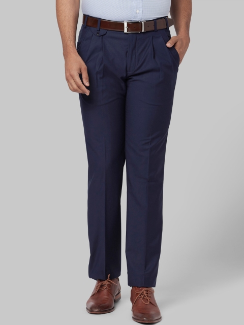 

Park Avenue Men Blue Skinny Fit Solid Formal Trousers