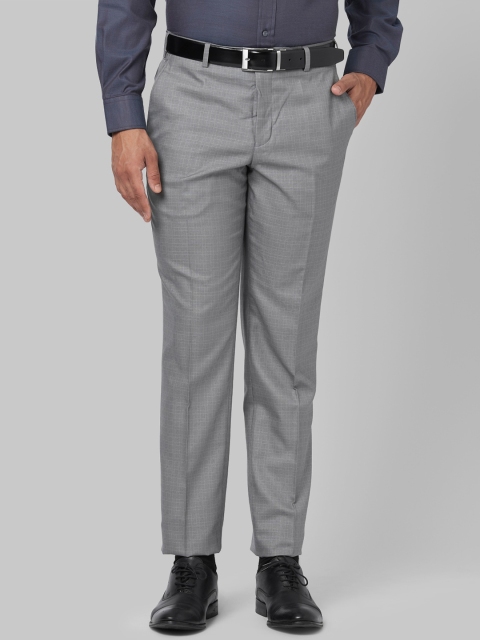 

Park Avenue Men Grey Regular Fit Solid Formal Trousers