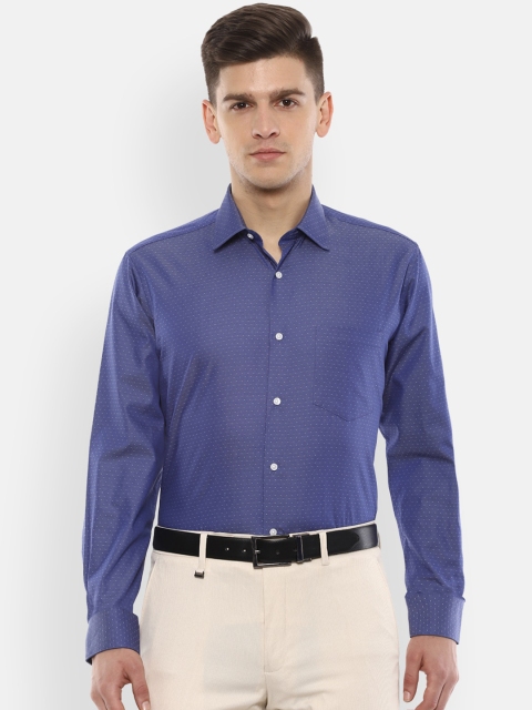 

Van Heusen Men Blue Slim Fit Printed Formal Shirt