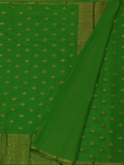 

Pothys Green Woven Design Poly Georgette Saree