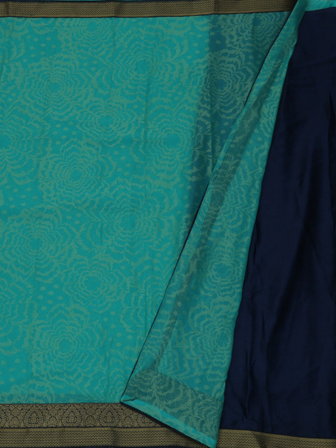 

Pothys Sea Green & Navy Blue Poly Georgette Printed Saree