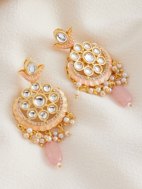 

GloBox By ZeroKaata Pink Crescent Shaped Chandbalis