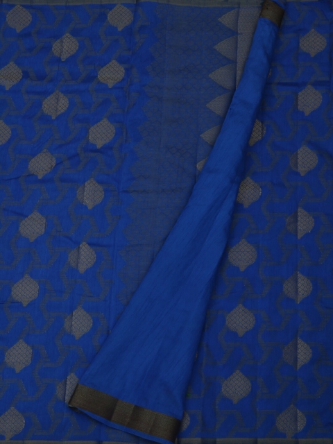 

Pothys Blue & Gold-Toned Jute Silk Woven Design Saree