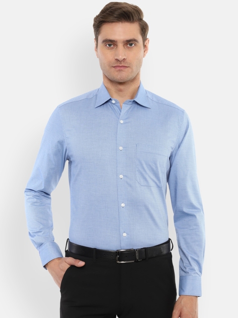 

Louis Philippe Men Blue Slim Fit Solid Formal Shirt