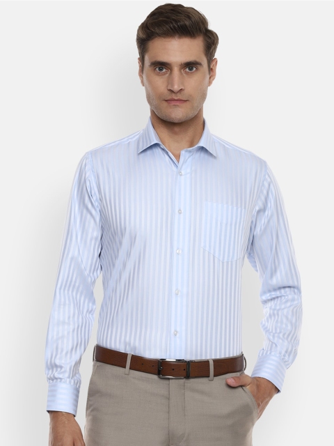

Van Heusen Men Blue & White Regular Fit Striped Formal Shirt