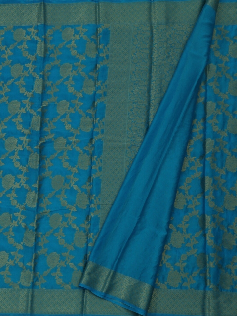 

Pothys Blue Woven Design Poly Georgette Saree