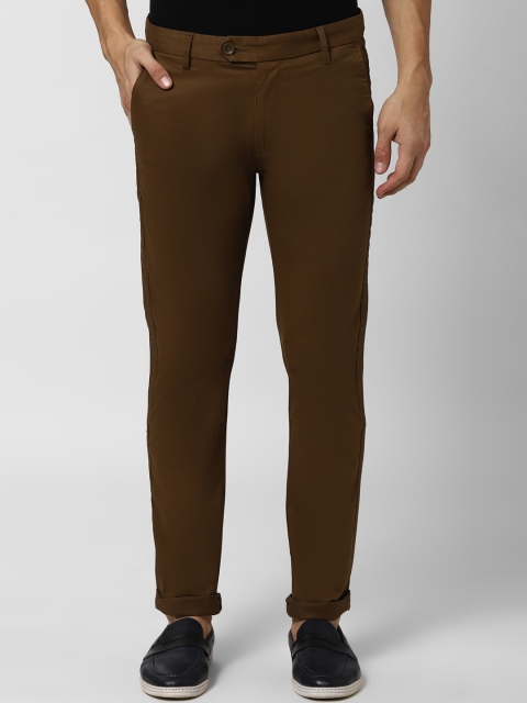

Peter England Casuals Men Brown Slim Fit Solid Chinos