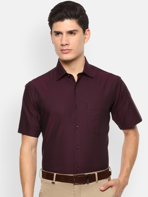 

Van Heusen Men Maroon Regular Fit Printed Formal Shirt