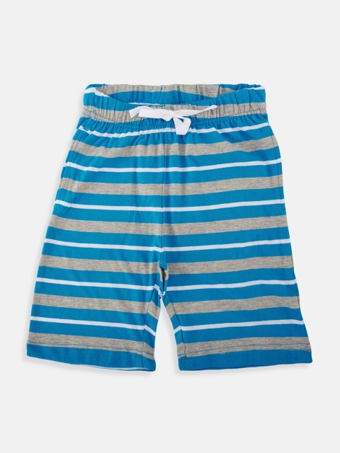 

CHALK by Pantaloons Boys Blue Striped Regular Shorts