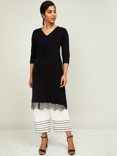 

Melange by Lifestyle Women Black Solid Tunic
