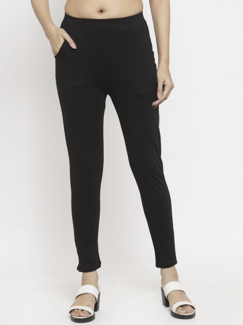 

NEUDIS Women Black Solid Ankle Length Leggings
