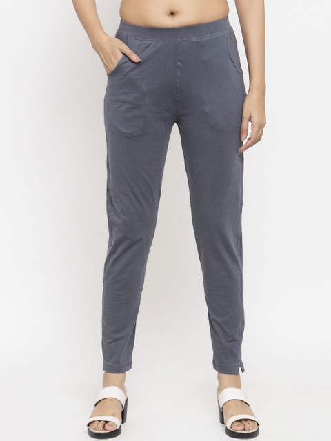 

NEUDIS Women Grey Solid Ankle Length Leggings