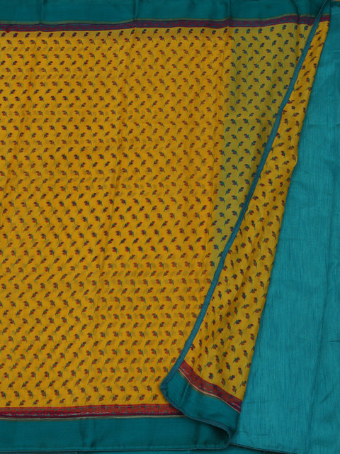 

Pothys Yellow Woven Design Poly Georgette Saree