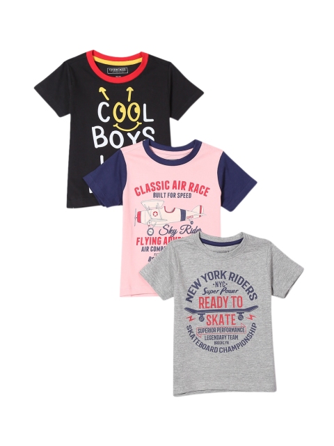 

Cherokee Boys Pack Of 3 Assorted Printed Round Neck Pure Cotton T-shirt