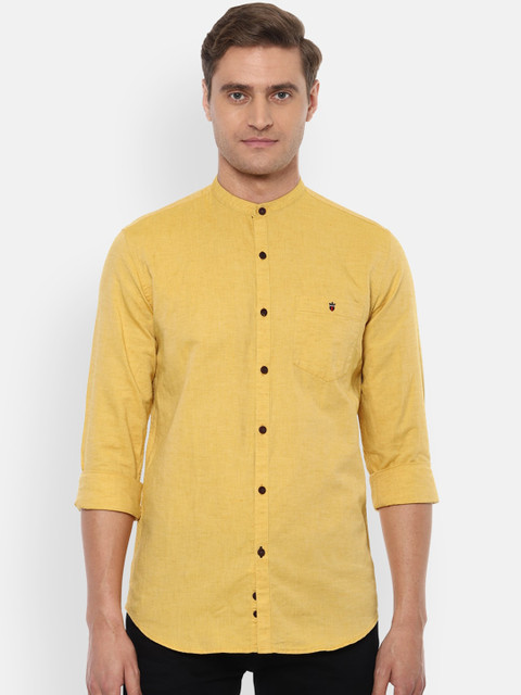 

Louis Philippe Sport Men Mustard Yellow Slim Fit Solid Casual Shirt