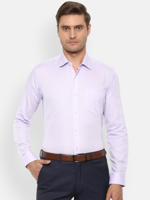 

Van Heusen Men Lavender Slim Fit Self Design Formal Shirt