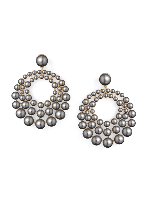 

TOKYO TALKIES X rubans FASHION ACCESSORIES Grey Gold Plated Handcrafted Chandbalis