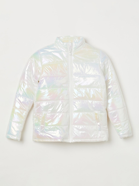 

Fame Forever by Lifestyle Girls White Printed Windcheater Padded Jacket