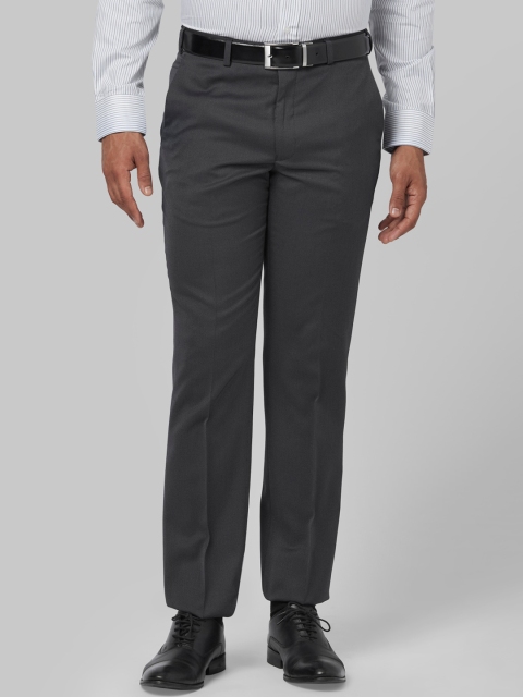 

Park Avenue Men Grey Regular Fit Solid Formal Trousers