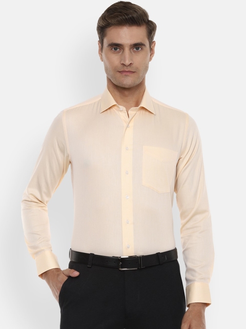 

Van Heusen Men Beige Slim Fit Self Design Formal Shirt