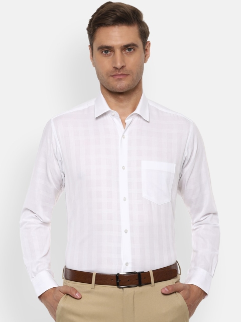 

Van Heusen Men White Regular Fit Checked Formal Shirt