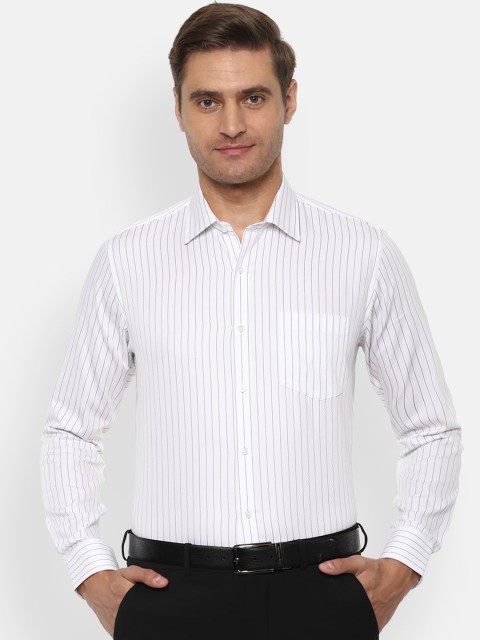 

Van Heusen Men White & Black Slim Fit Striped Formal Shirt